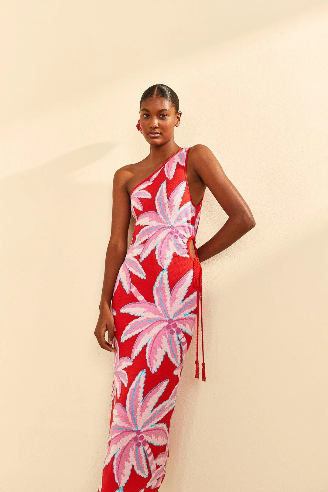 Farm Rio Red Coconut Tree Knit Dress 4 Farm Rio Red Coconut Tree Knit Dress - Image 2