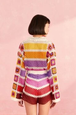 Farm Rio Mixed Crochet Stripes Shorts 11 Farm Rio Mixed Crochet Stripes Shorts -Farm Rio 309542 04