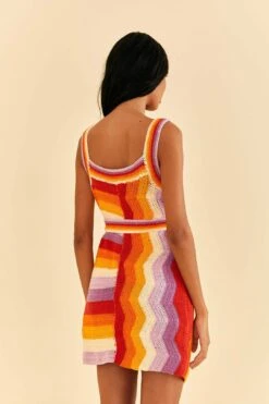 Farm Rio Multi Stripes Crochet Dress -Farm Rio 309551 04