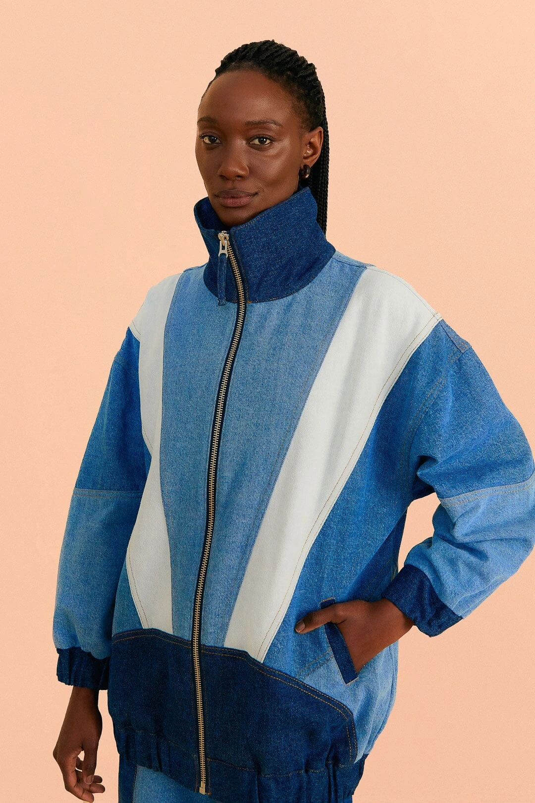 Farm Rio Patchwork Denim Jacket 3 Farm Rio Patchwork Denim Jacket