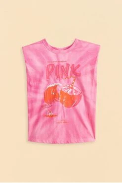 Farm Rio Pink Coconut Organic Cotton T-Shirt -Farm Rio 309575 06