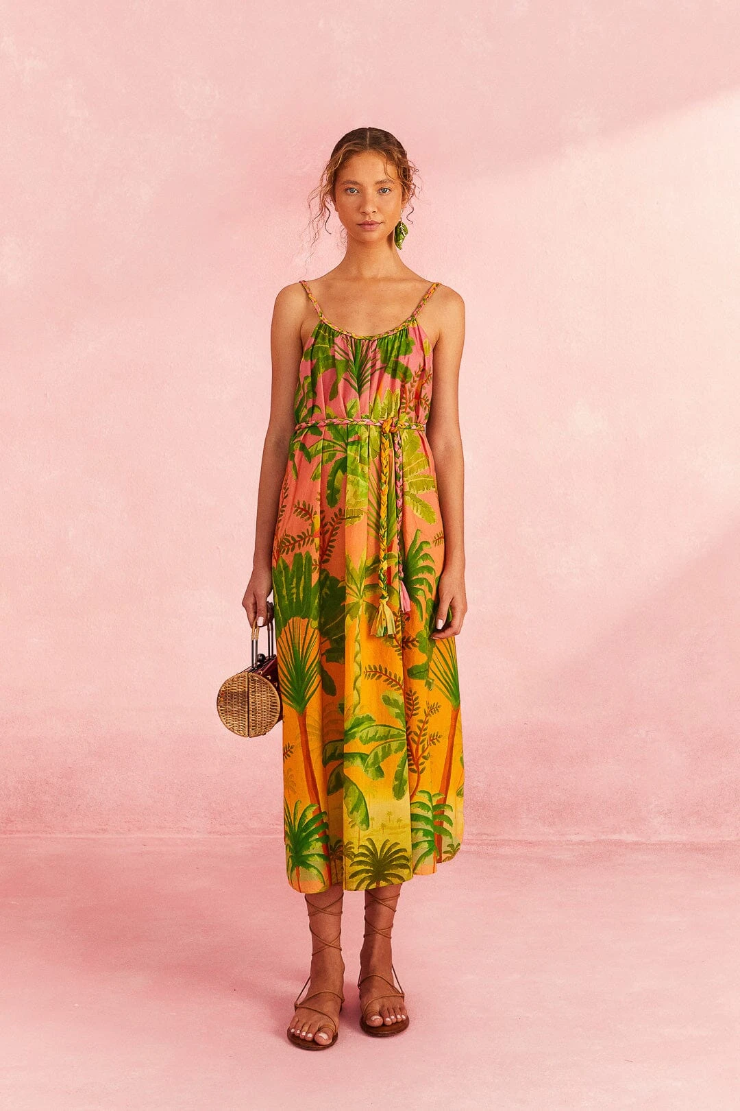 Farm Rio Sunrise Scenario Halter Dress 3 Farm Rio Sunrise Scenario Halter Dress