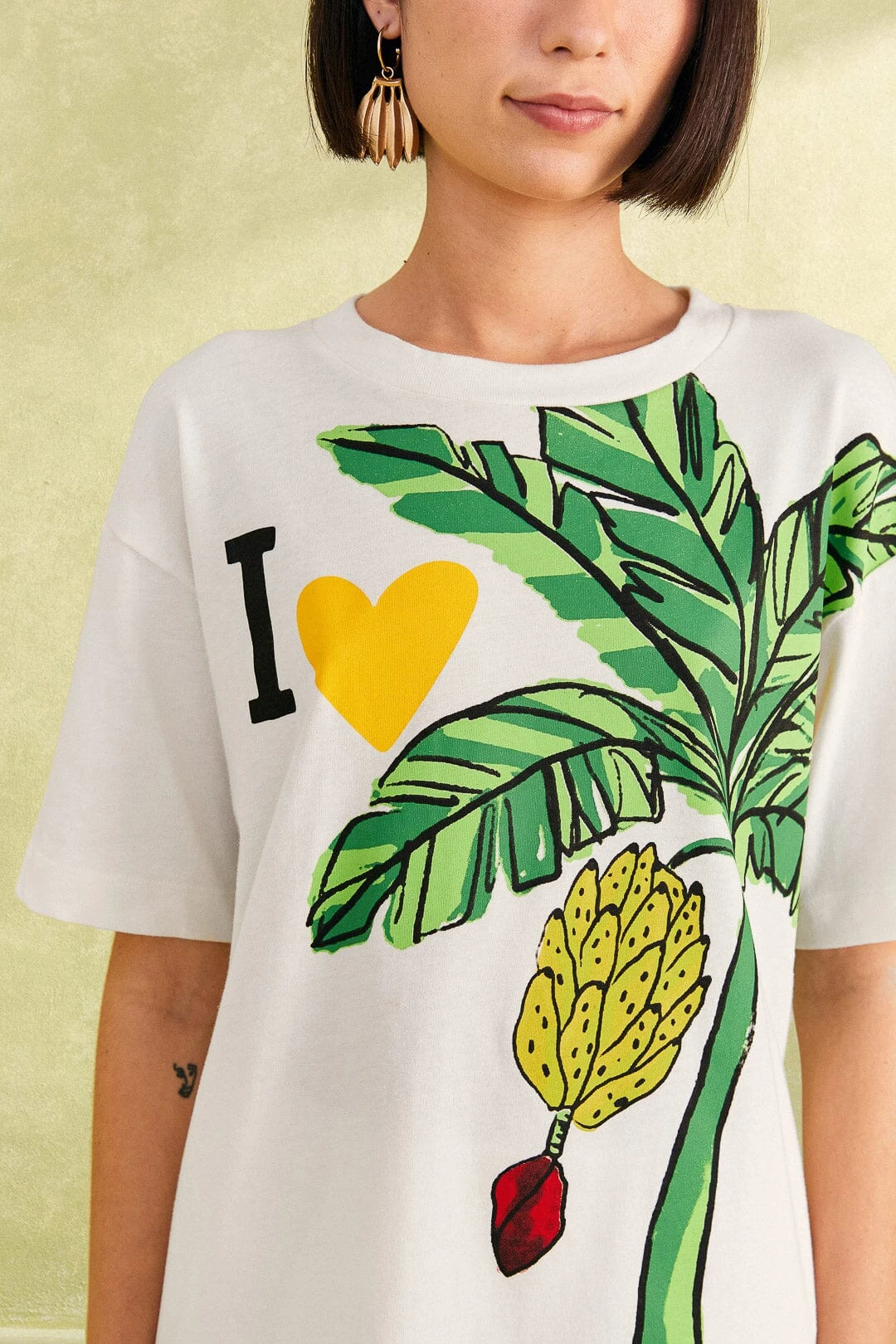 Farm Rio I Heart Bananas Organic Cotton T-Shirt 5 Farm Rio I Heart Bananas Organic Cotton T-Shirt - Image 3