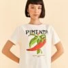 Farm Rio Off-White Peppers Organic Cotton T-shirt 2 Farm Rio Off-White Peppers Organic Cotton T-shirt -Farm Rio 309585 01