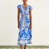 Farm Rio Blue Lace Banana Midi Dress 1 Farm Rio Blue Lace Banana Midi Dress -Farm Rio 309601 01