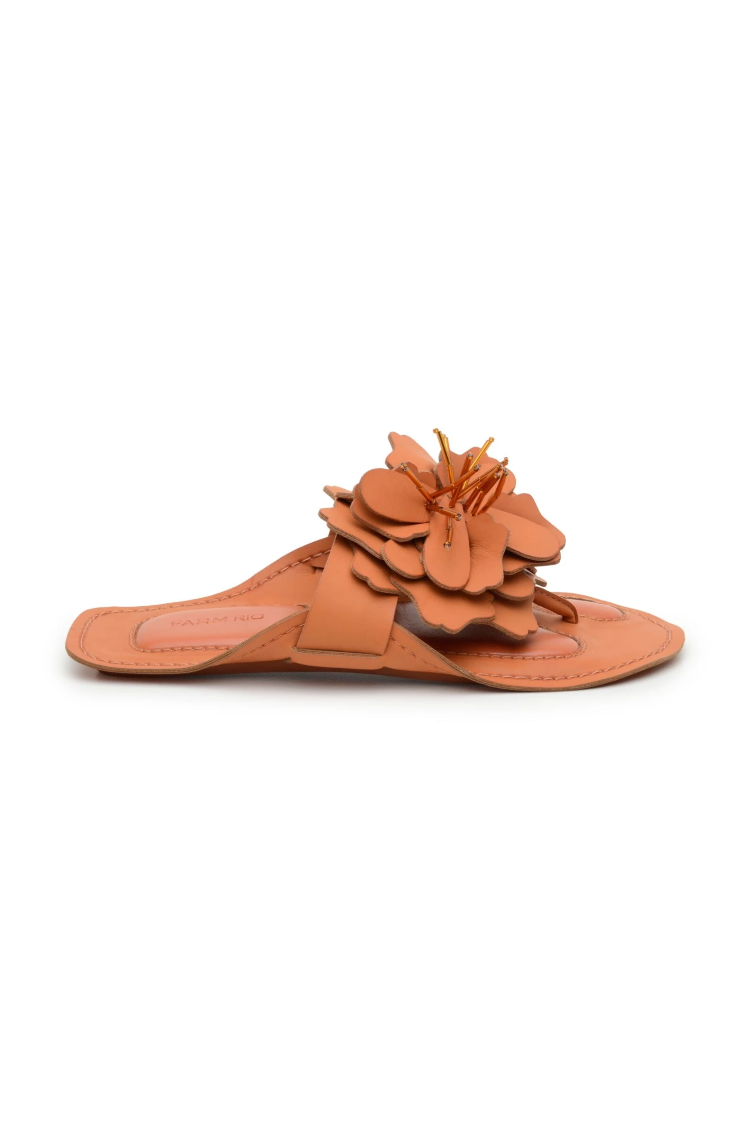 Farm Rio Caramel Flower Flat Sandal 5 Farm Rio Caramel Flower Flat Sandal - Image 3