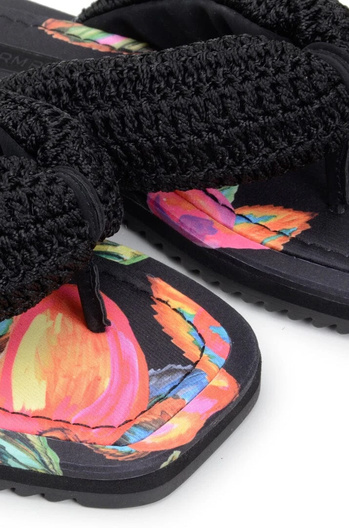 Farm Rio Cashew Crochet Puffy Flip Flop 4 Farm Rio Cashew Crochet Puffy Flip Flop - Image 2