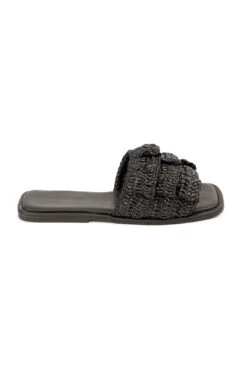 Farm Rio Black Crochet Ruffle Slide Sandal -Farm Rio 309911 03