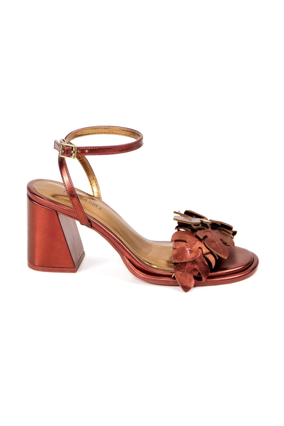 Farm Rio Marsala Monstera Mid Heel Sandal 5 Farm Rio Marsala Monstera Mid Heel Sandal - Image 3
