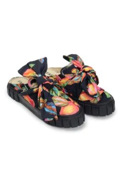 Farm Rio Black Cashew Mule Sneaker With Bow