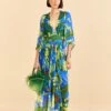 Farm Rio Blue Banana Leaves Maxi Dress -Farm Rio 310131 01