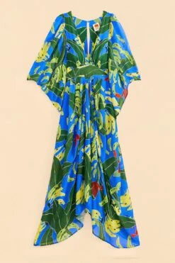 Farm Rio Blue Banana Leaves Maxi Dress 13 Farm Rio Blue Banana Leaves Maxi Dress -Farm Rio 310131 06