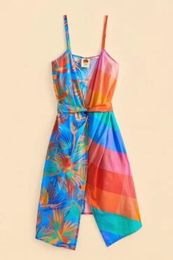 Farm Rio Blue Painted Birds Midi Cover-Up -Farm Rio 310553 06