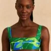 Farm Rio Blue Banana Leaves Bikini Top 2 Farm Rio Blue Banana Leaves Bikini Top -Farm Rio 310562 01