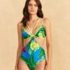 Farm Rio Blue Banana Leaves One-piece Swimsuit 2 Farm Rio Blue Banana Leaves One-piece Swimsuit -Farm Rio 310566 01