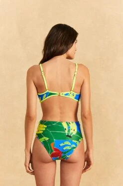 Farm Rio Blue Banana Leaves One-piece Swimsuit -Farm Rio 310566 03