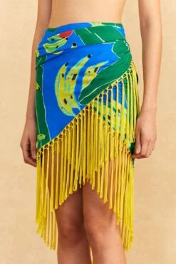 Farm Rio Blue Banana Leaves Sarong -Farm Rio 310568 03