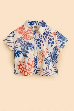 Farm Rio Off-White Mixed Lobster Shirt -Farm Rio 310586 06