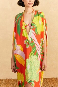 Farm Rio Red Neon Floral Kimono -Farm Rio 310593 03