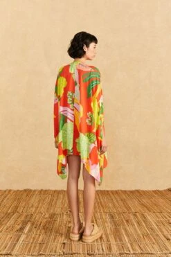 Farm Rio Red Neon Floral Kimono -Farm Rio 310593 04