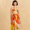 Farm Rio Red Neon Floral Sarong