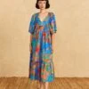 Farm Rio Blue Painted Birds Maxi Cover-Up 2 Farm Rio Blue Painted Birds Maxi Cover-Up -Farm Rio 310595 01