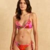 Farm Rio Romantic Garden & Leopard Pop Bikini Top