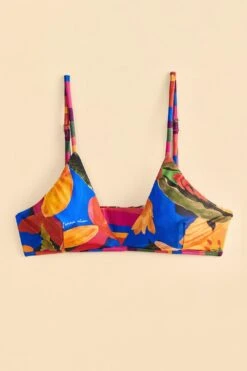 Farm Rio Blue Floral Tropical & Colorful Stripes Bikini Top 11 Farm Rio Blue Floral Tropical & Colorful Stripes Bikini Top -Farm Rio 310618 05