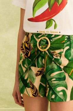 Farm Rio Tropical Leaves Shorts 10 Farm Rio Tropical Leaves Shorts -Farm Rio 310644 03