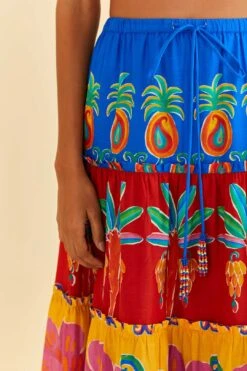 Farm Rio Off-White Vivid Garden Maxi Skirt 11 Farm Rio Off-White Vivid Garden Maxi Skirt -Farm Rio 310663 04