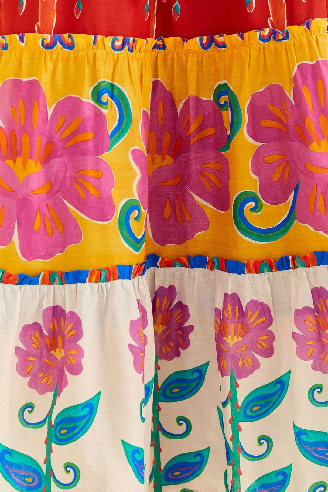 Farm Rio Off-White Vivid Garden Maxi Skirt 8 Farm Rio Off-White Vivid Garden Maxi Skirt - Image 6