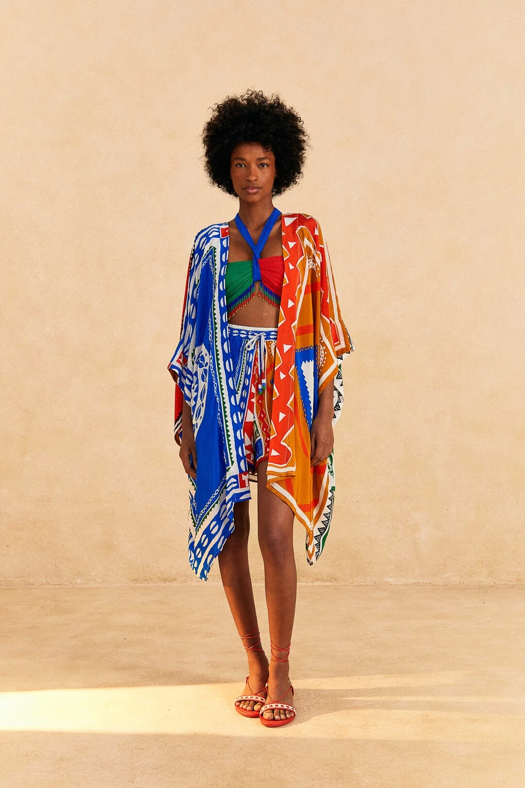 Farm Rio Off-White Pitta Colors Kimono 4 Farm Rio Off-White Pitta Colors Kimono - Image 2