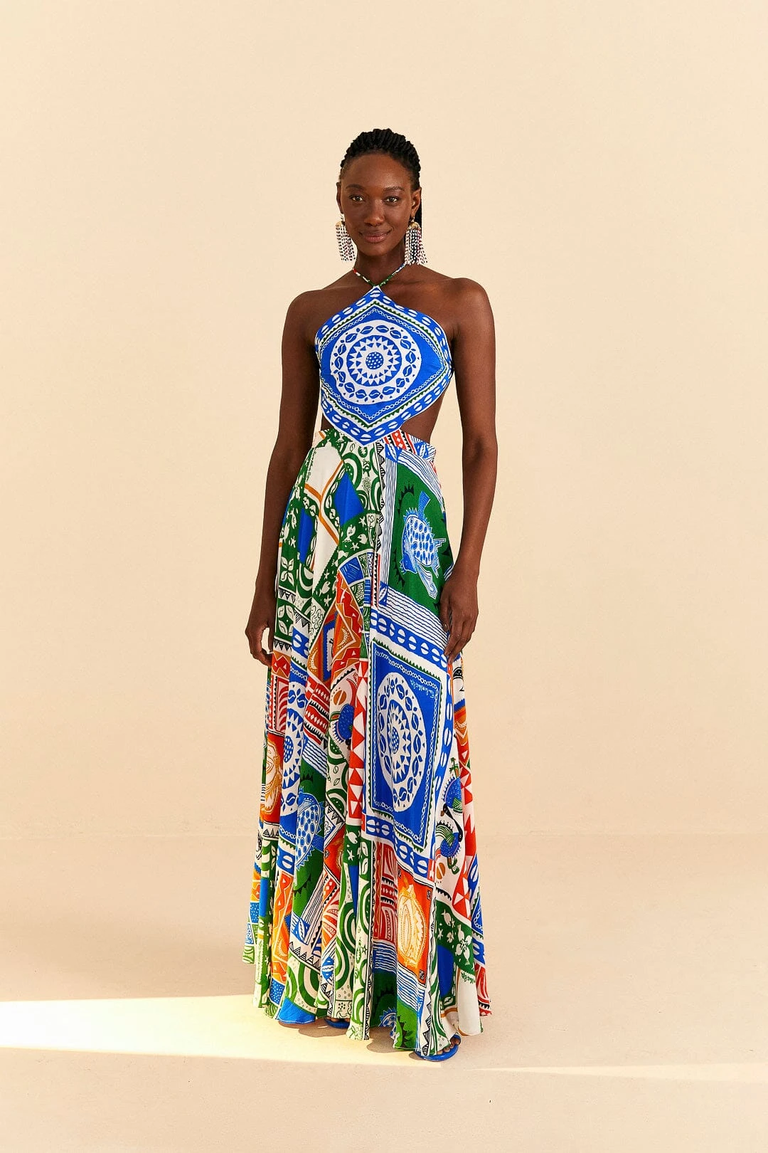 Farm Rio Off-White Pitta Colors Maxi Dress 3 Farm Rio Off-White Pitta Colors Maxi Dress