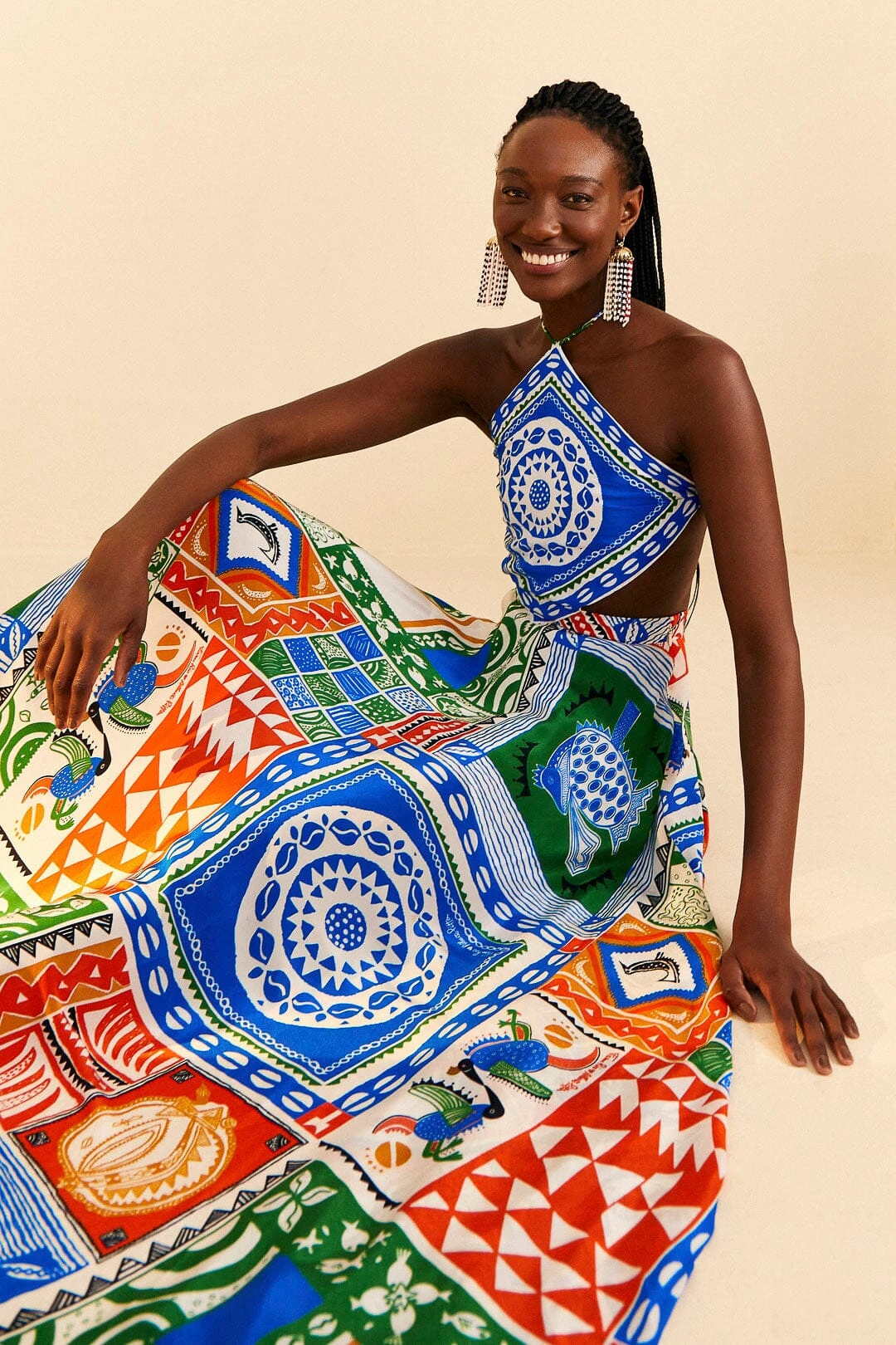 Farm Rio Off-White Pitta Colors Maxi Dress 4 Farm Rio Off-White Pitta Colors Maxi Dress - Image 2