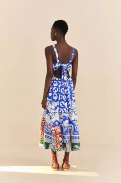 Farm Rio Mixed Pitta Colors Organic Cotton Embroidered Midi Dress 11 Farm Rio Mixed Pitta Colors Organic Cotton Embroidered Midi Dress -Farm Rio 310673 04