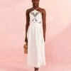Farm Rio Off-White Embroidered Midi Dress -Farm Rio 310674 01