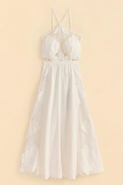 Farm Rio Off-White Embroidered Midi Dress -Farm Rio 310674 06