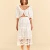 Farm Rio White Lace Midi Skirt -Farm Rio 310676 01