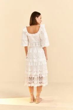 Farm Rio White Lace Midi Skirt 11 Farm Rio White Lace Midi Skirt -Farm Rio 310676 04