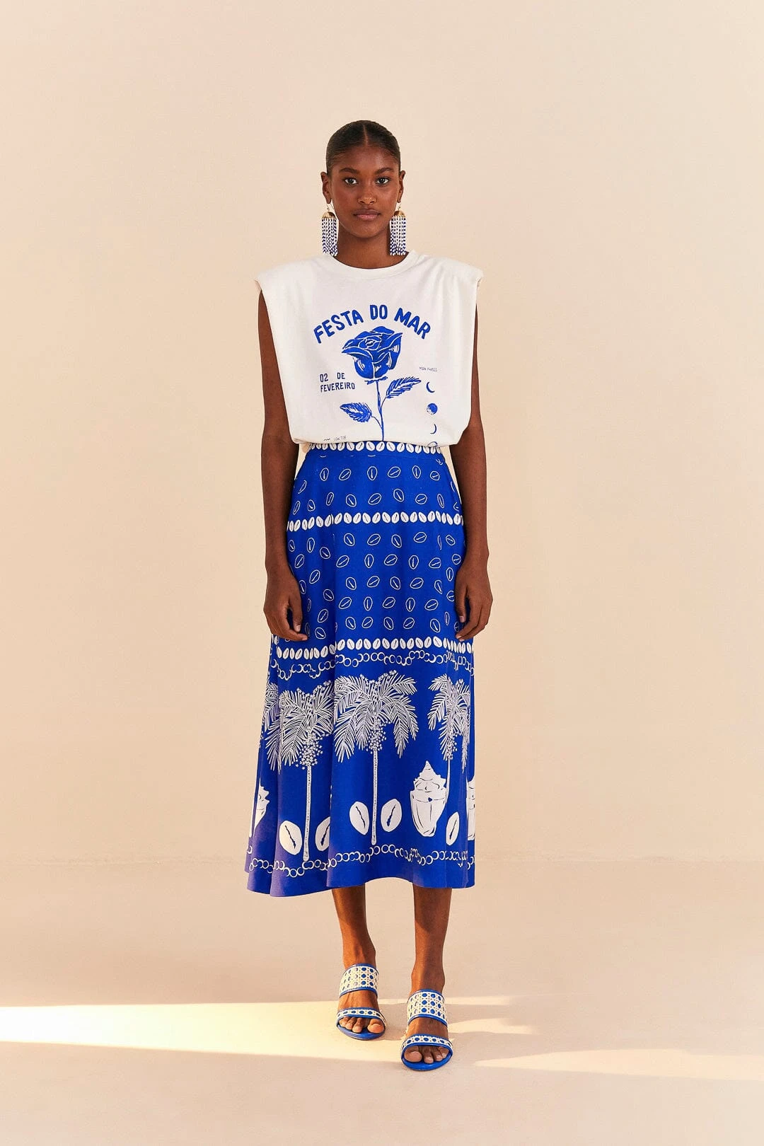 Farm Rio Festa Do Mar Organic Cotton T-Shirt 4 Farm Rio Festa Do Mar Organic Cotton T-Shirt - Image 2