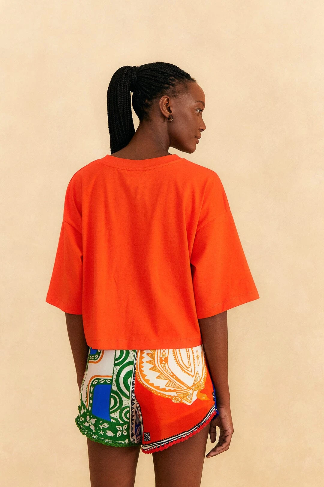 Farm Rio Orange Tropical Love Organic Cotton T-Shirt 5 Farm Rio Orange Tropical Love Organic Cotton T-Shirt - Image 3