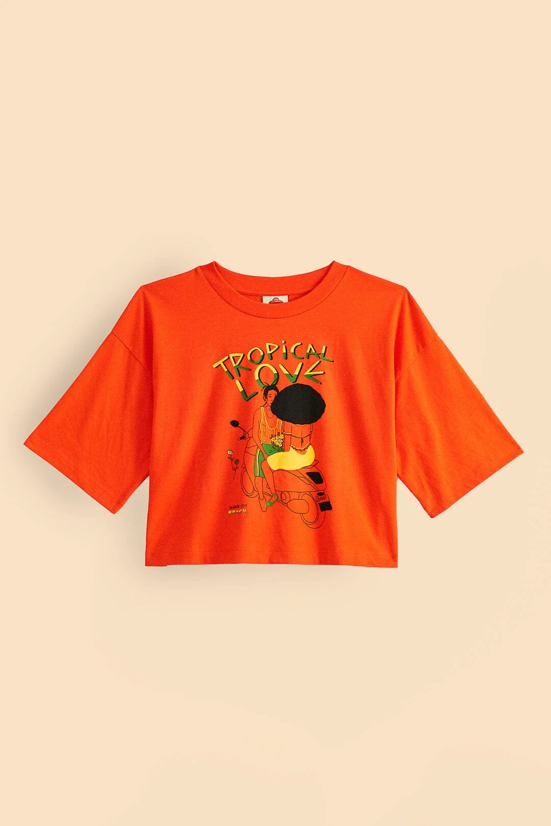 Farm Rio Orange Tropical Love Organic Cotton T-Shirt 7 Farm Rio Orange Tropical Love Organic Cotton T-Shirt - Image 5