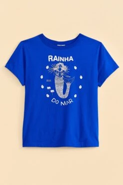 Farm Rio Blue Rainha Do Mar Organic Cotton T-Shirt -Farm Rio 310682 06