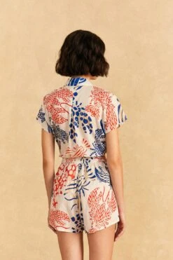 Farm Rio Off-White Mixed Lobster Shorts -Farm Rio 311279 04