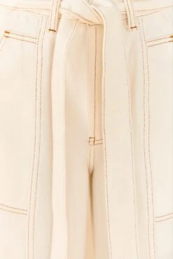 Farm Rio Off White Twill Pants -Farm Rio 311317 04