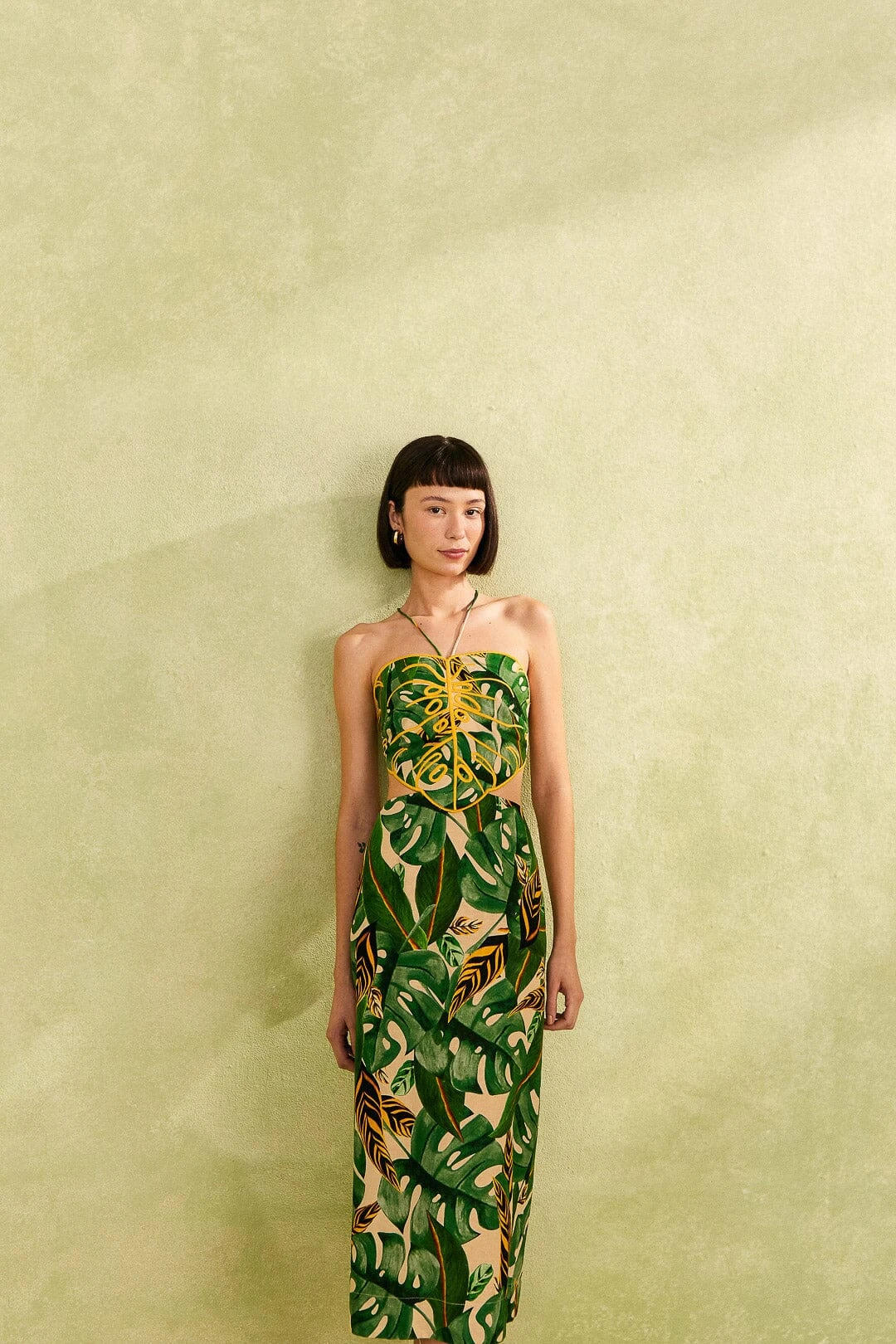 Farm Rio Tropical Leaves Midi Dress 4 Farm Rio Tropical Leaves Midi Dress - Image 2