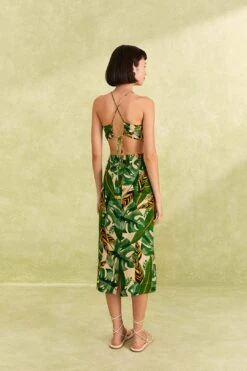 Farm Rio Tropical Leaves Midi Dress 11 Farm Rio Tropical Leaves Midi Dress -Farm Rio 311337 04