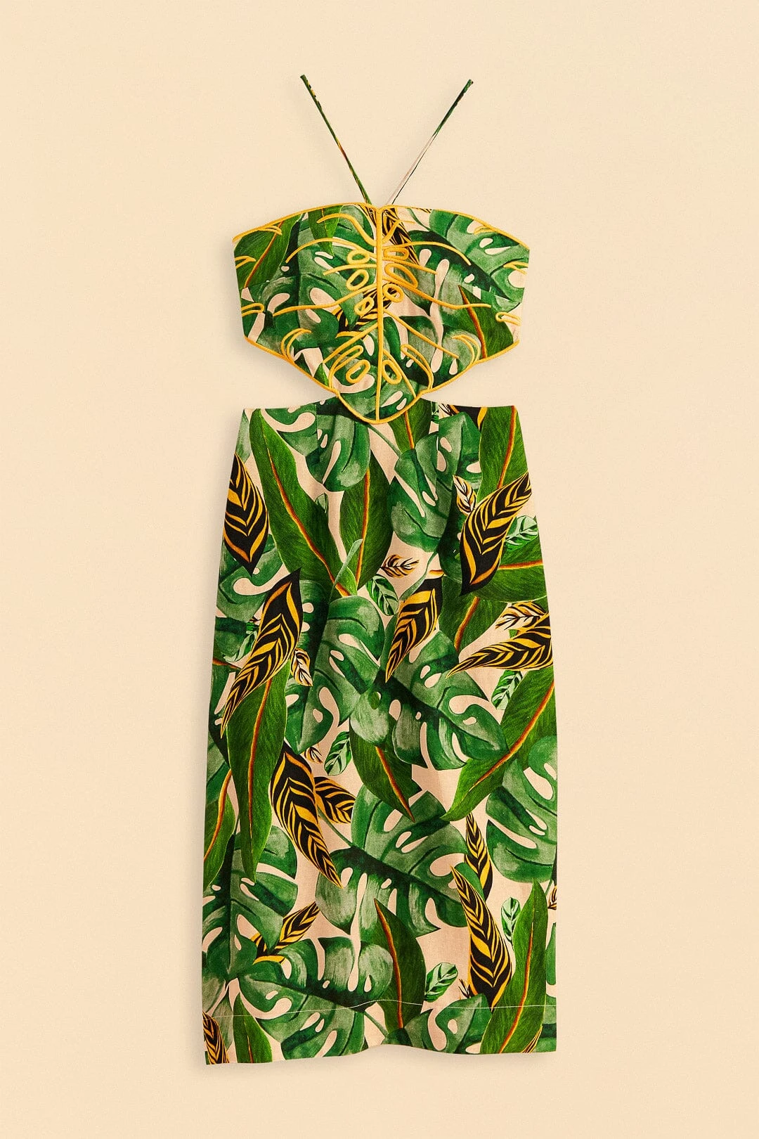 Farm Rio Tropical Leaves Midi Dress 8 Farm Rio Tropical Leaves Midi Dress - Image 6