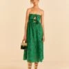 Farm Rio Green Coconut Tree Richelieu Midi Dress -Farm Rio 311340 01
