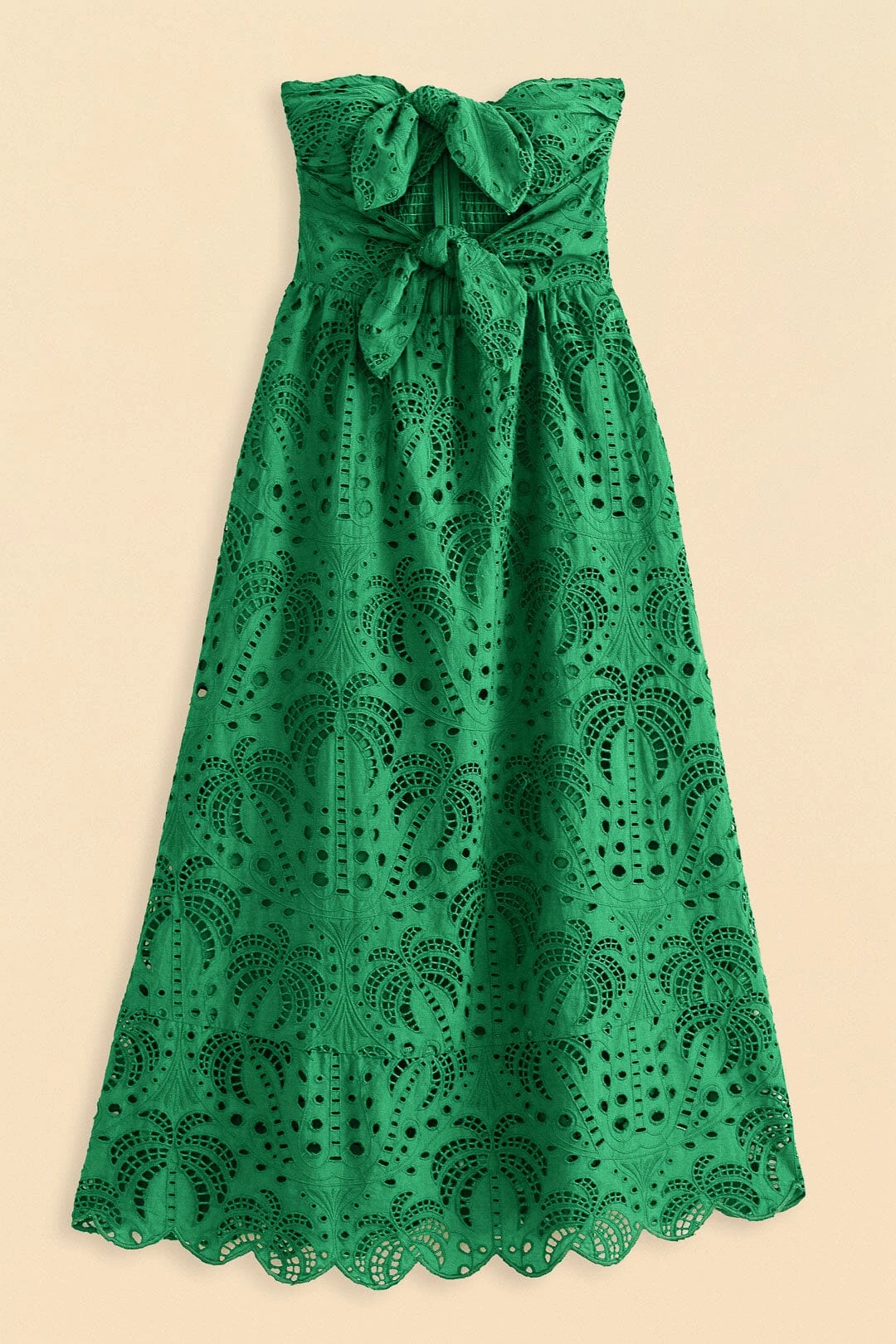Farm Rio Green Coconut Tree Richelieu Midi Dress 8 Farm Rio Green Coconut Tree Richelieu Midi Dress - Image 6